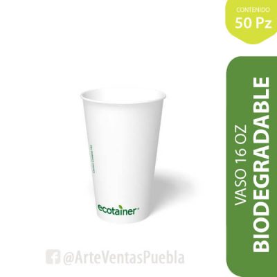 Vaso Biodegradable Blanco Ecotainer Caliente Oz Ml Cj