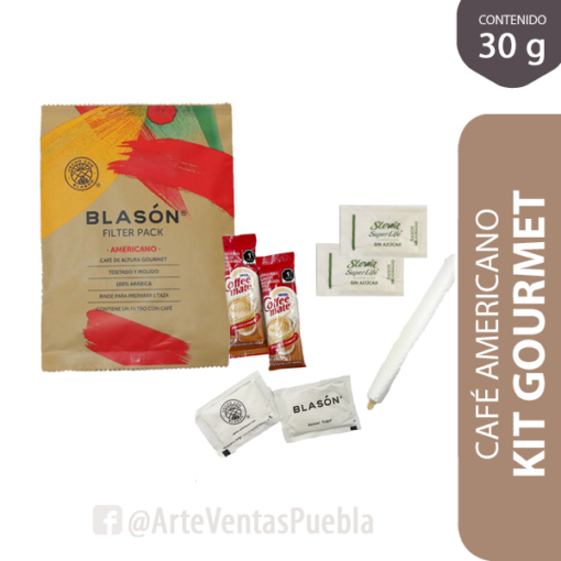 Café Americano Kit Gourmet Blasón® 100 Pz / 30 Gr - Imagen 2