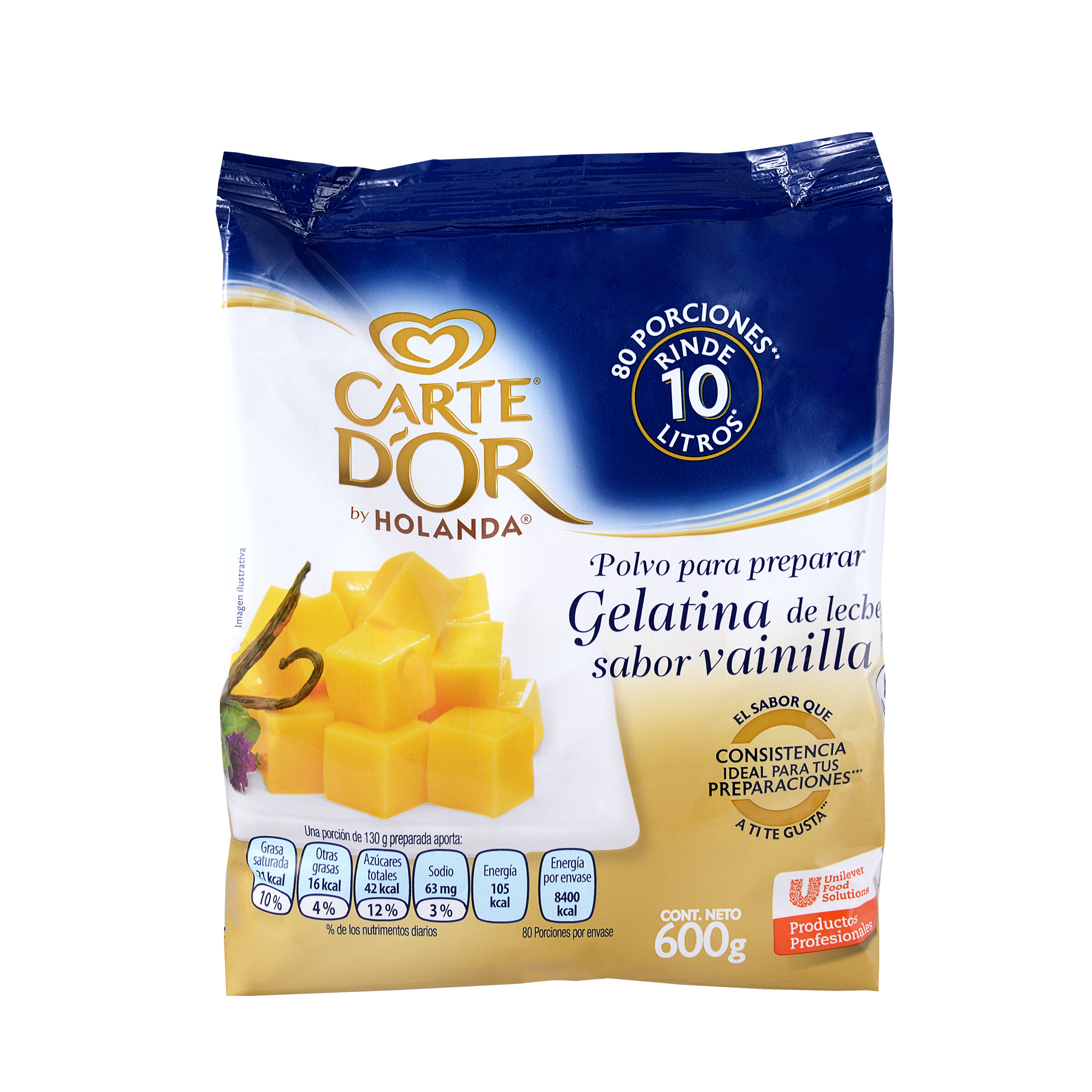 Gelatina de Leche Sabor Vainilla Carte D’Or® Bolsa de 600 g Arte Ventas