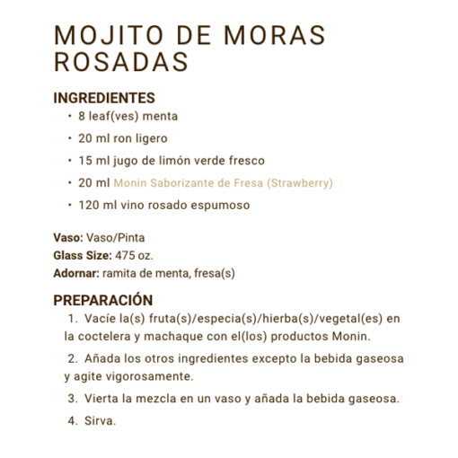 Jarabe Strawberry Monin® Cj 12 / 750 Ml - Imagen 3