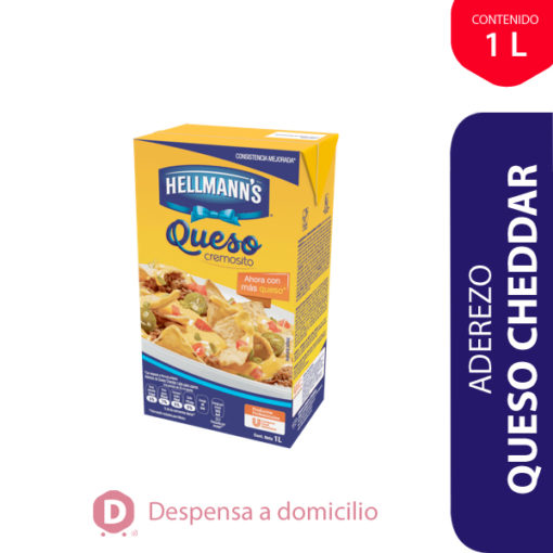 Aderezo Queso Cheddar Hellmann's 1 Lt