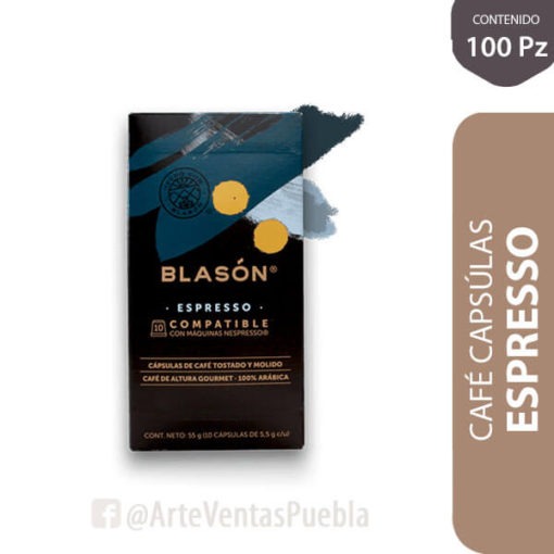 Cápsulas de Café Espresso Blasón® 100 Pz / 8 Gr