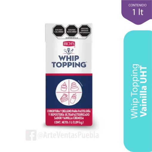 Whip Topping Vainilla UHT Rich's® 1 lt C/12 pzas