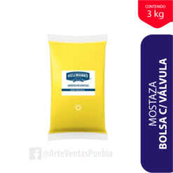 Mostaza Hellmann's® Bolsa c/ Válvula Cj 4 pzas / 3 kg